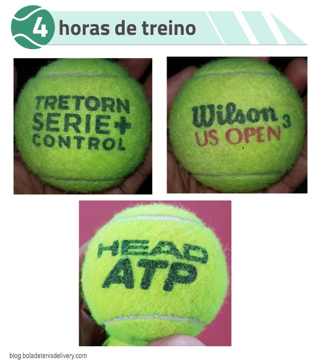 4 horas de treinos com Head ATP, Wilson US Open e Tretorn Control