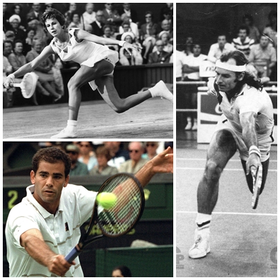 Tenistas que utilizavam a empunhadura continental