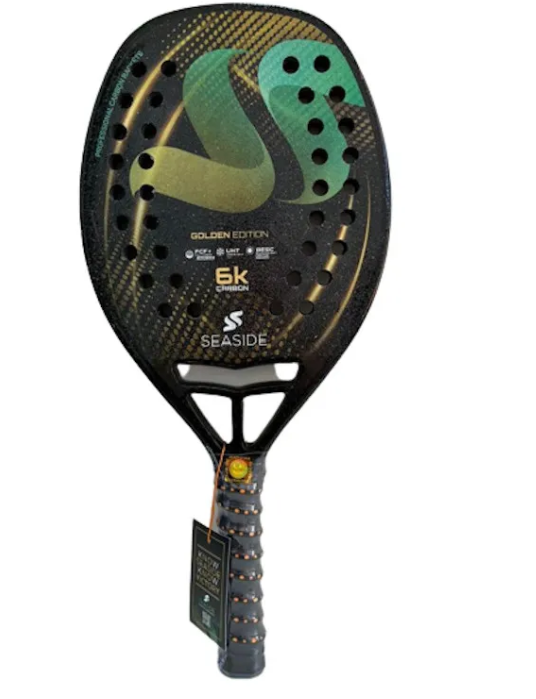 Raquete de Beach Tennis Seaside Tennis Golden Edition 6k